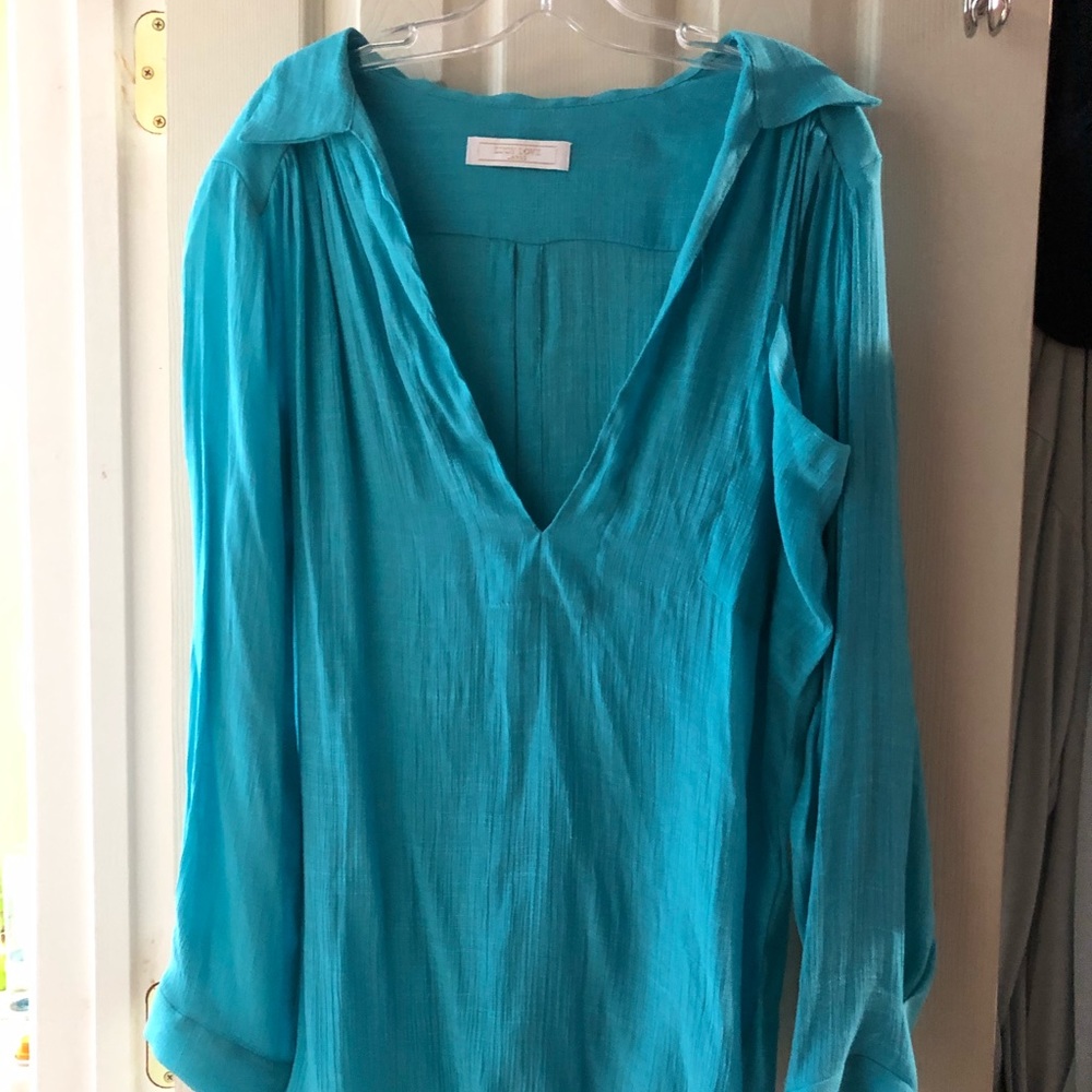 Lucy Love pull over gauze beach couture coverup